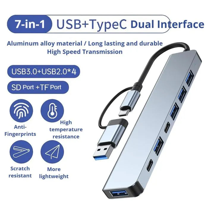 TYPE-C &amp; USB 7-EN-1